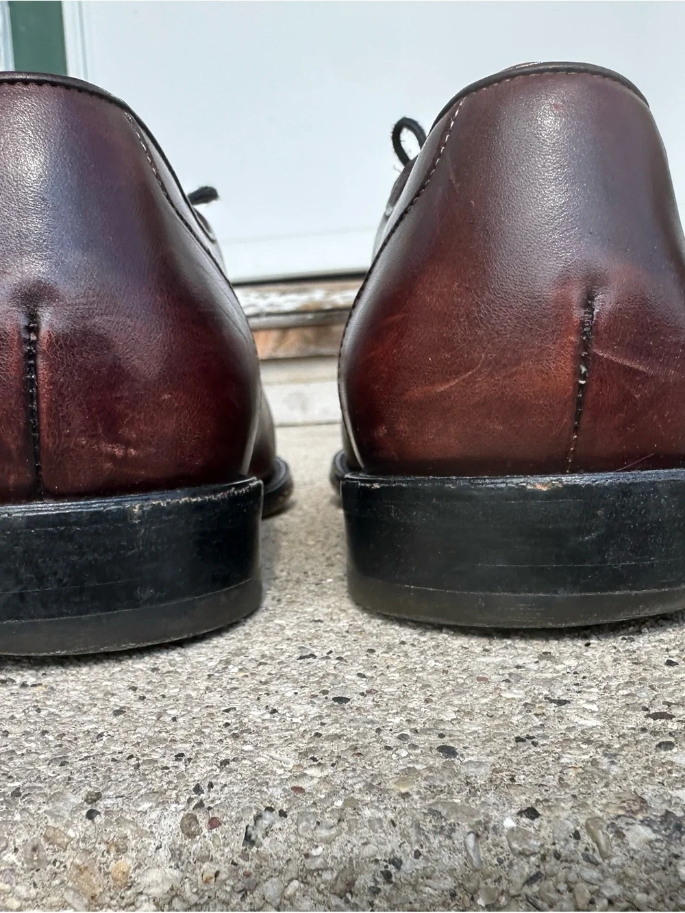 Genuine Alligator trim! Men's Burgundy Leather Oxford with Brogue Detailing